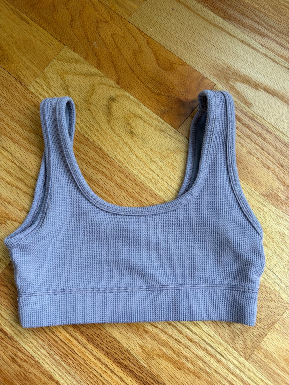 TNA Ribbed Bra in Lavender Gray